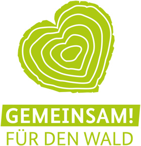 Grünes Herz. Solidarisierungssymbol der Deutschen Waldtage