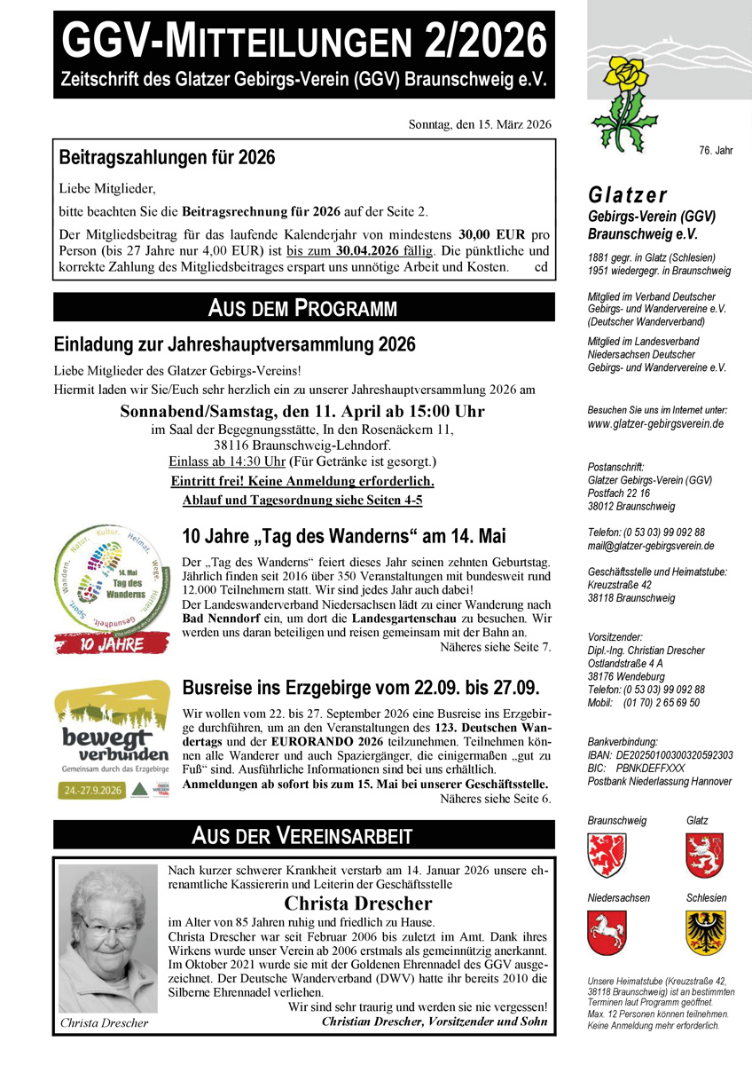 GGV-Mitteilungen 2/2026